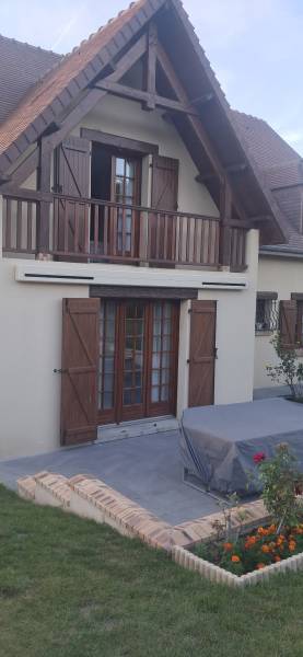 store banne LED intégré bras articulés toile Dickson gris extérieur maison