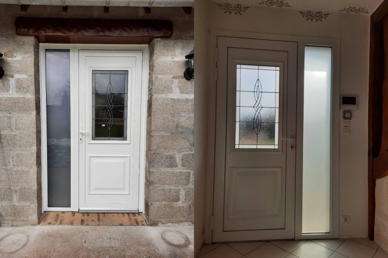 Fourniture et pose d'une belle Porte d'entrée en Aluminium sur le commune de Emanville de la Marque Proferm